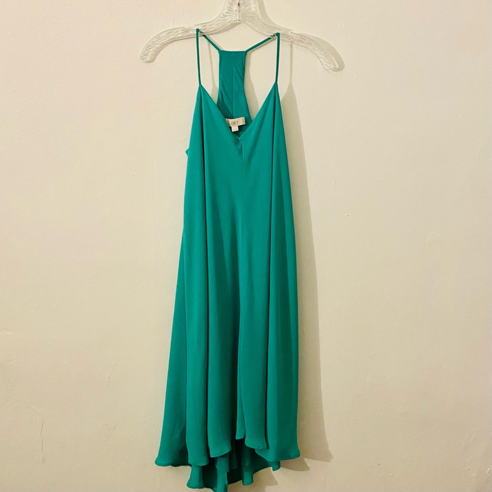 Loft Spaghetti Strap V-Neck Dress
